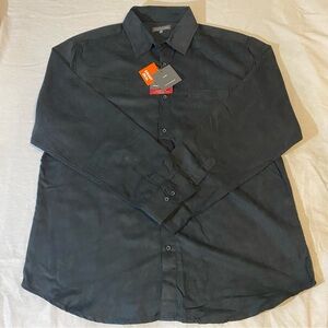 Denver Hayes Button Up Shirt Classic Fit Luxe Men’s XL Charcoal New